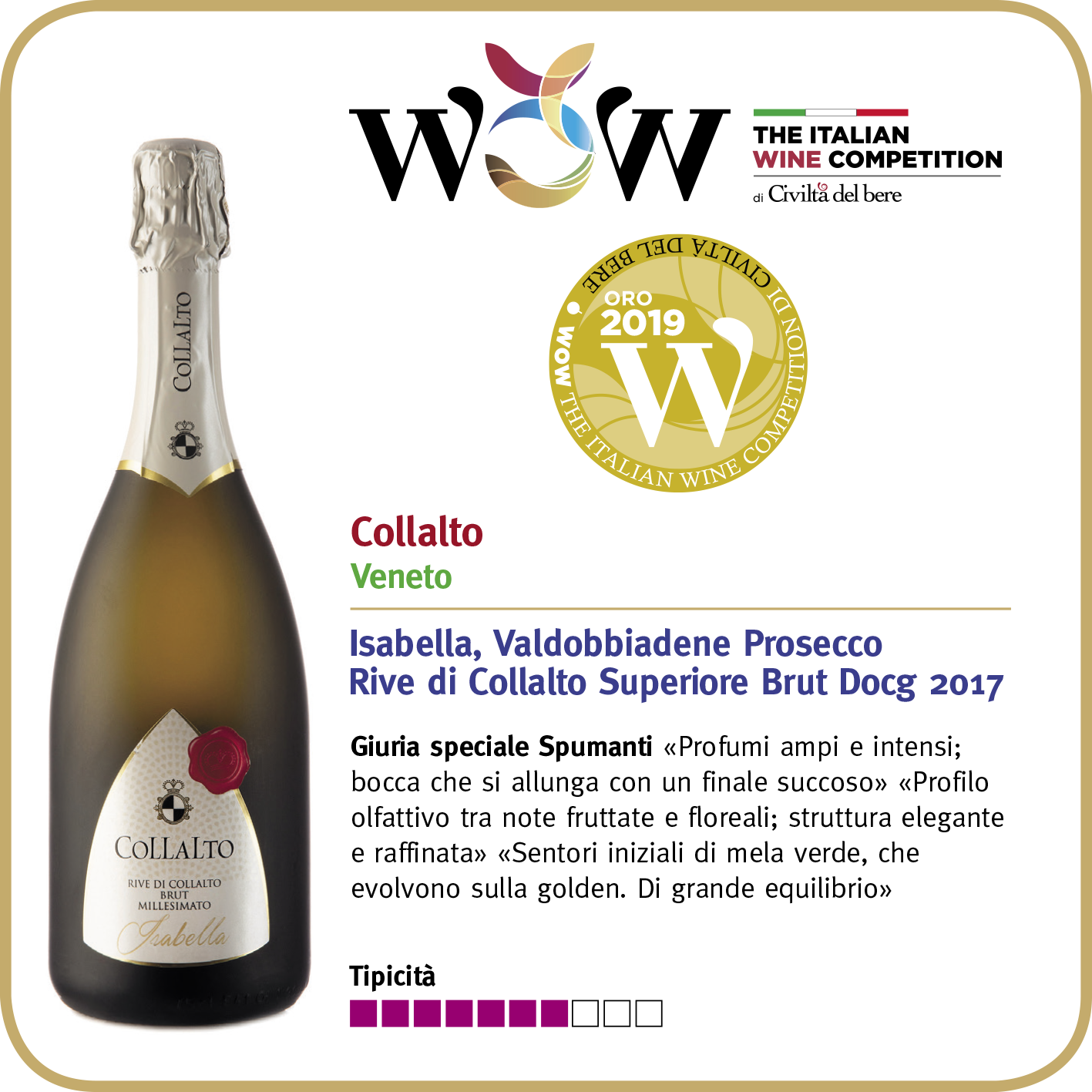 WOW! THE ITALIAN WINE COMPETITION CONTE COLLALTO WOW! THE
